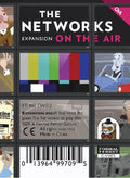 On the Air expansion pack for 'The Networks' game by Formal Ferret Games, featuring illustrations of a TV screen and people.